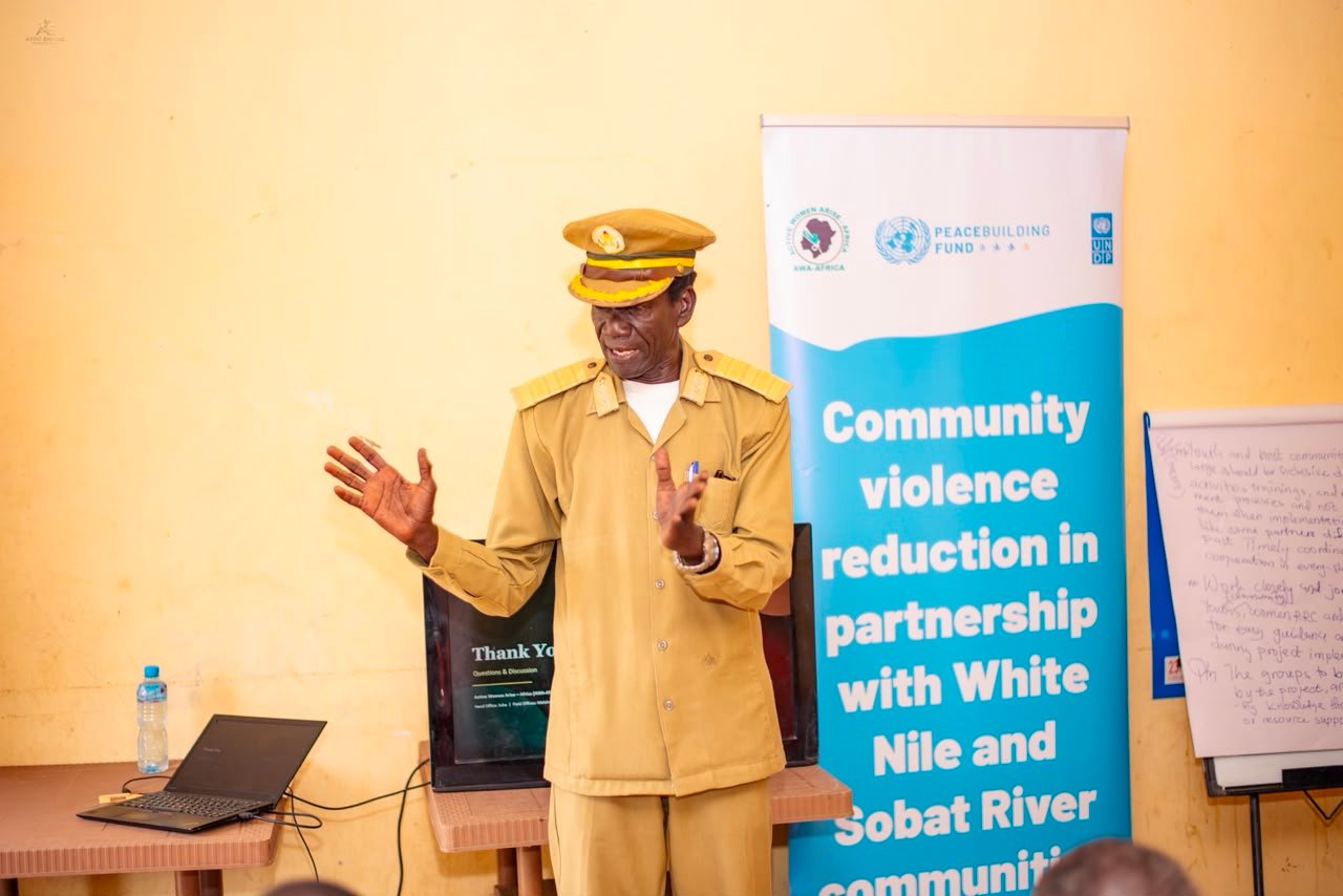A local official addressing participants at the AWA-AFRICA workshop